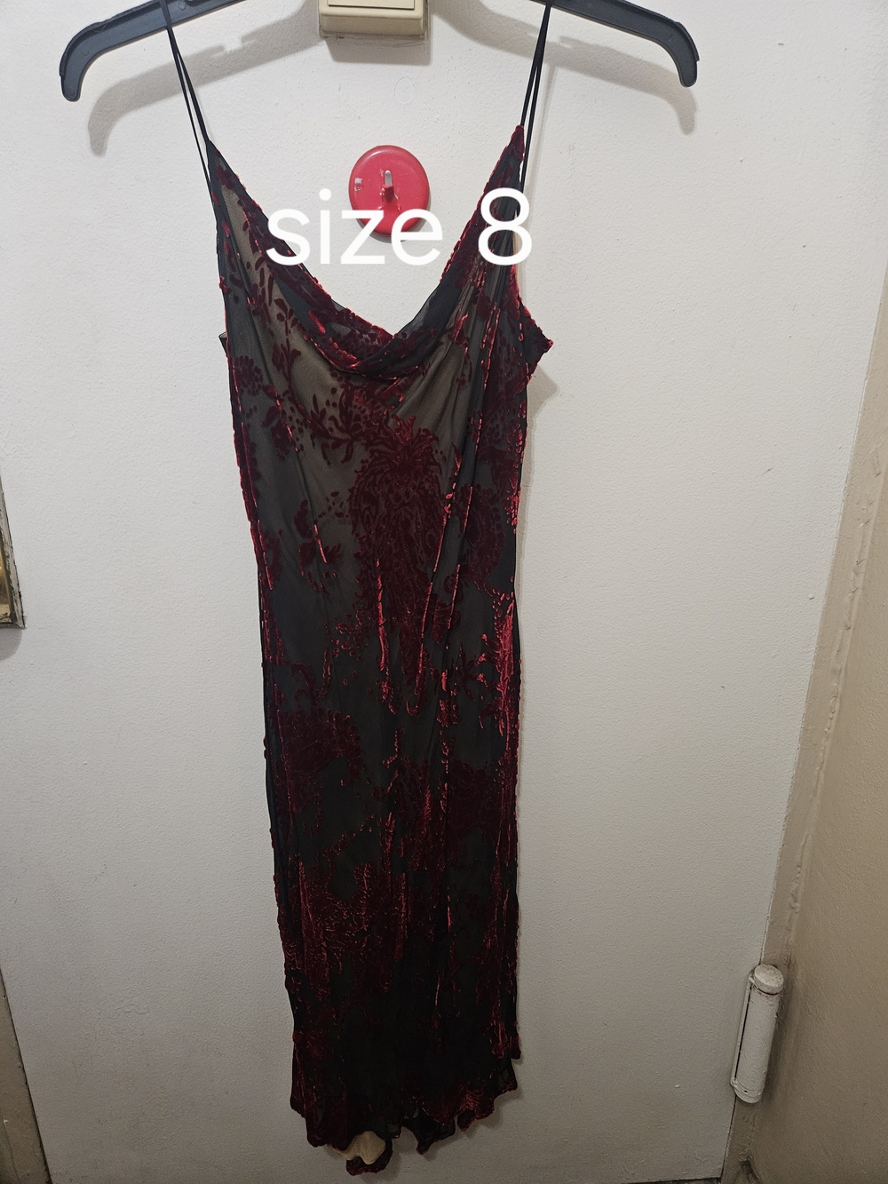 Red Embellished Slip Dress - Women